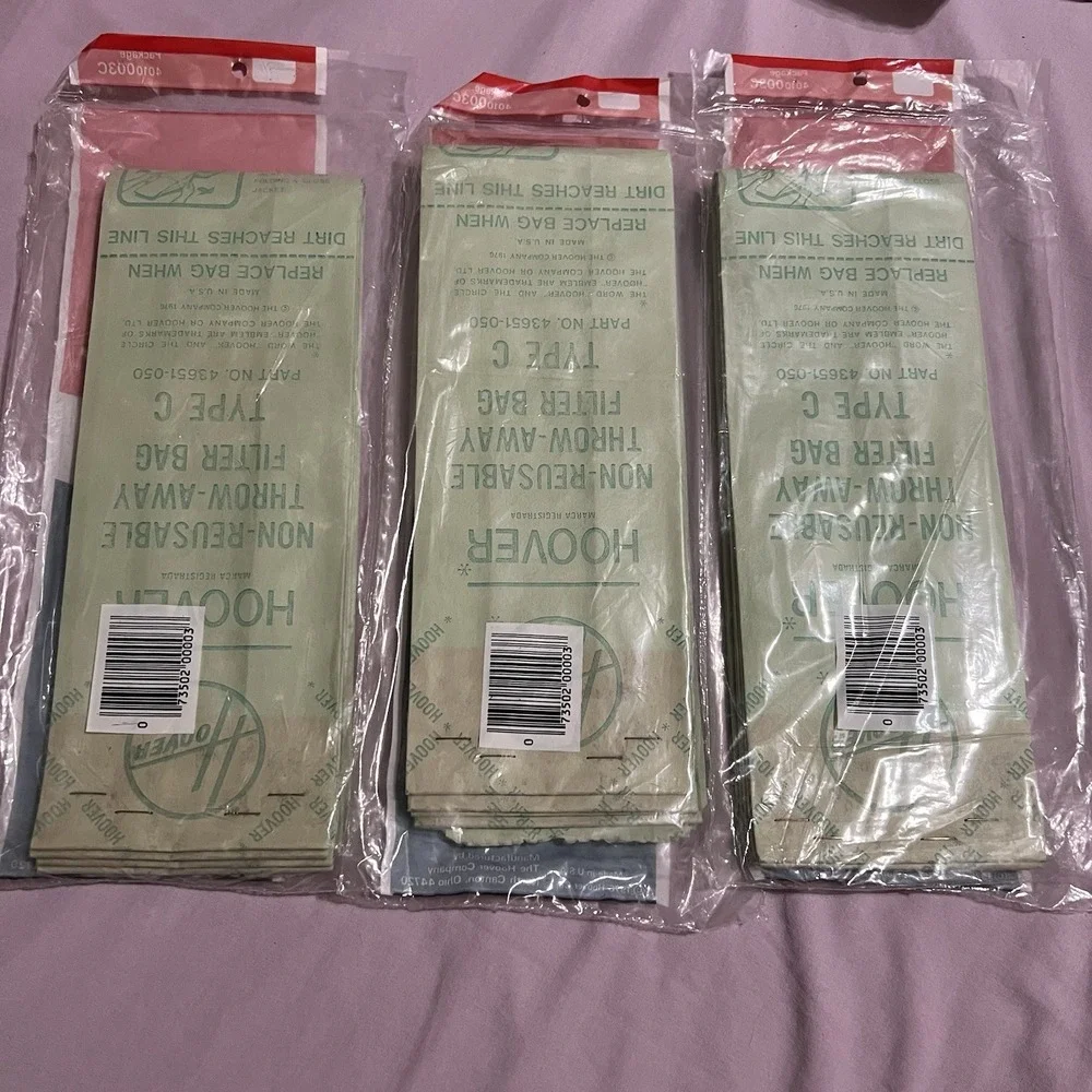 Vintage 1976 Hoover Vacuum Cleaner‎ Bags Type C Package of 4 Bags 4010003C